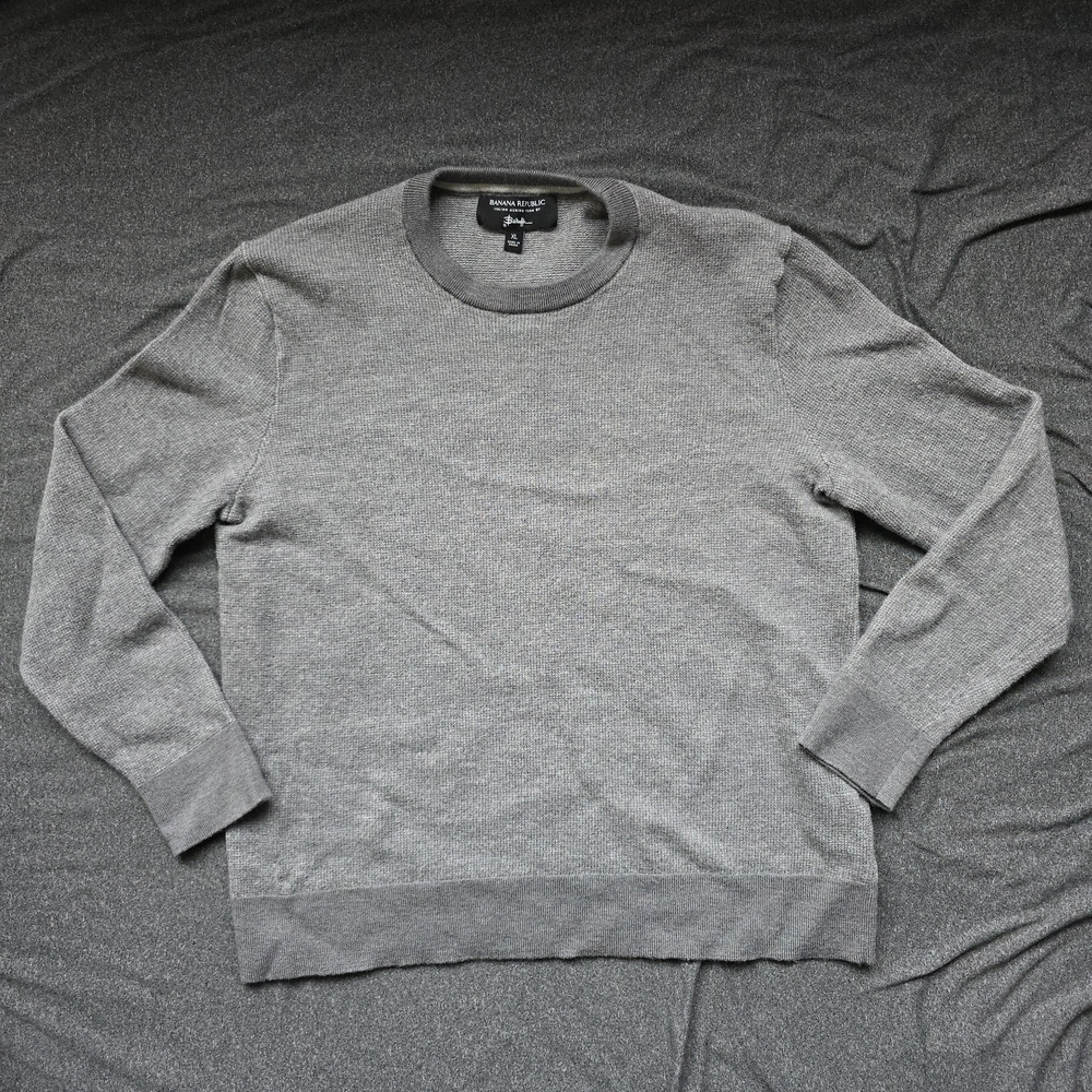 Banana Republic Baruffa Sweater Womens XL Gray Merino Extra Fine Italian Wool